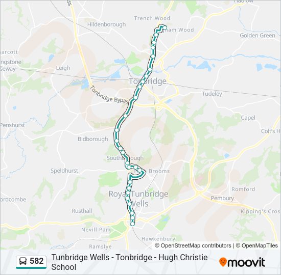 582 Bus Line Map