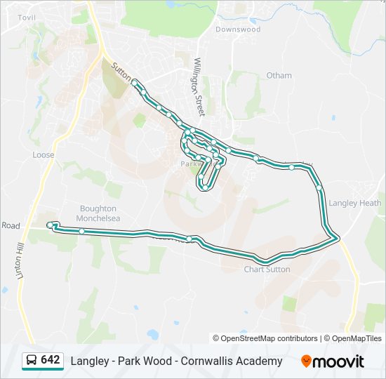 642 Bus Line Map
