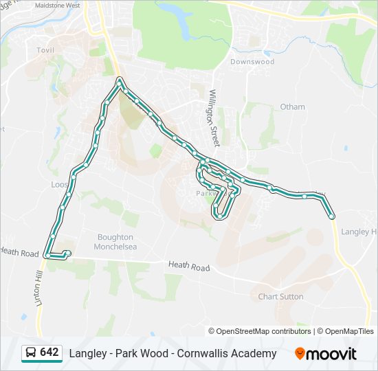 642 Bus Line Map