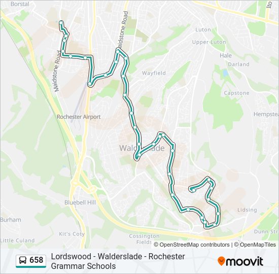 658 Bus Line Map