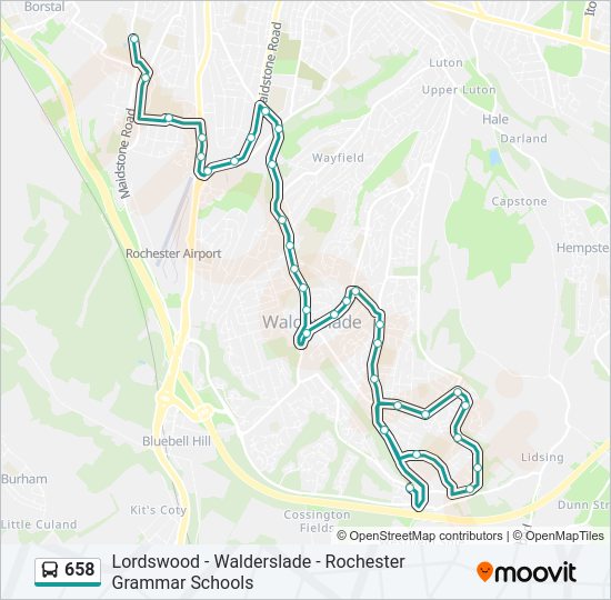 658 Bus Line Map