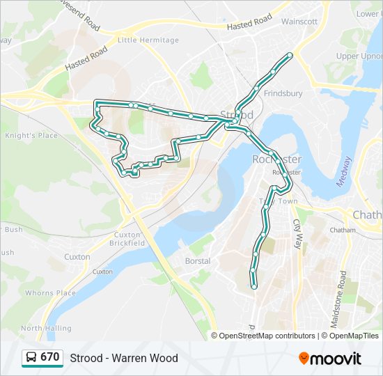 670 Bus Line Map