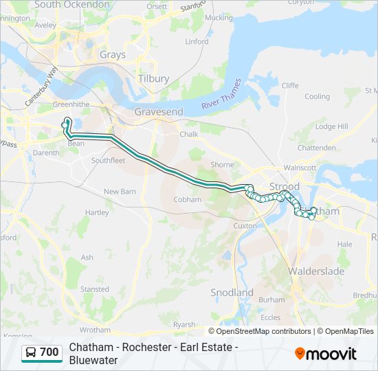 700 Bus Line Map