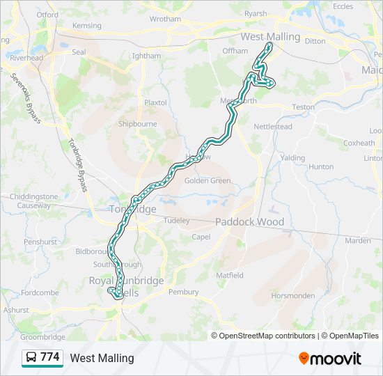774 Bus Line Map