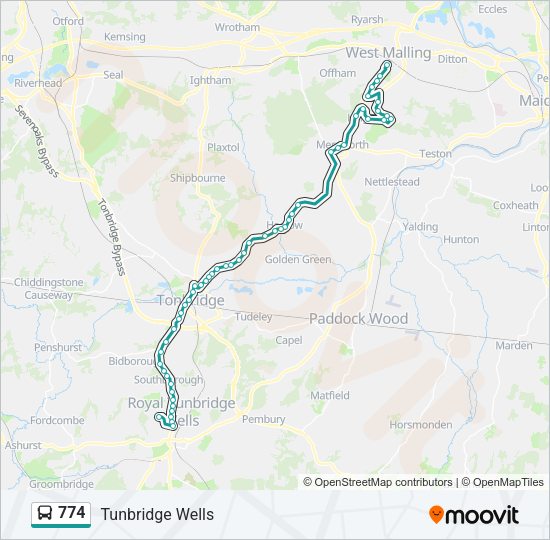 774 Bus Line Map