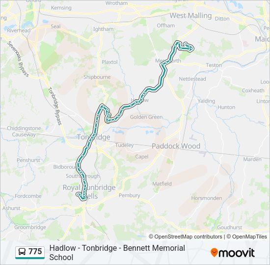 775 Bus Line Map
