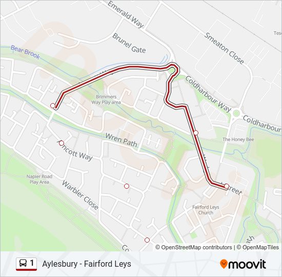 1 Bus Line Map