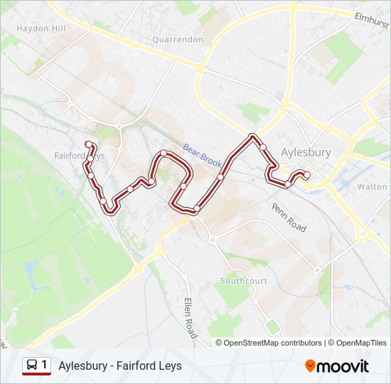 1 Bus Line Map
