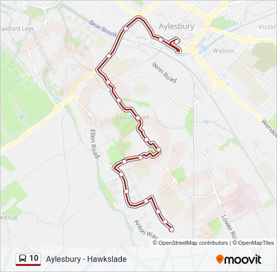 10 Bus Line Map