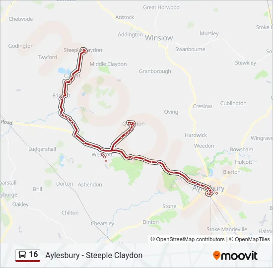 16 Bus Line Map