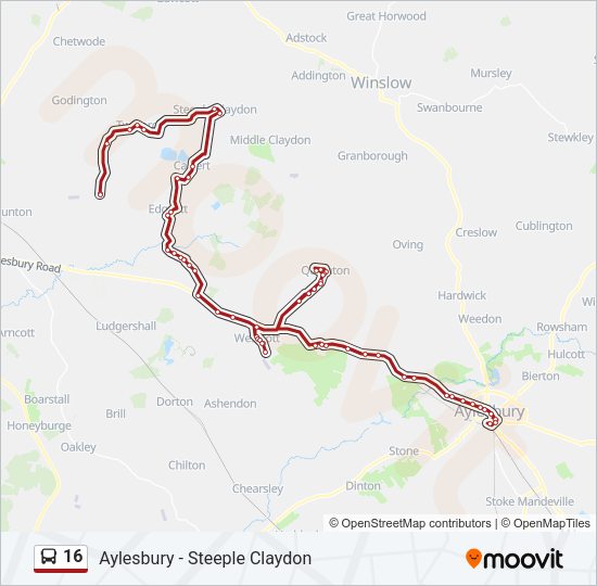 16 Bus Line Map