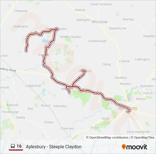 16 Bus Line Map