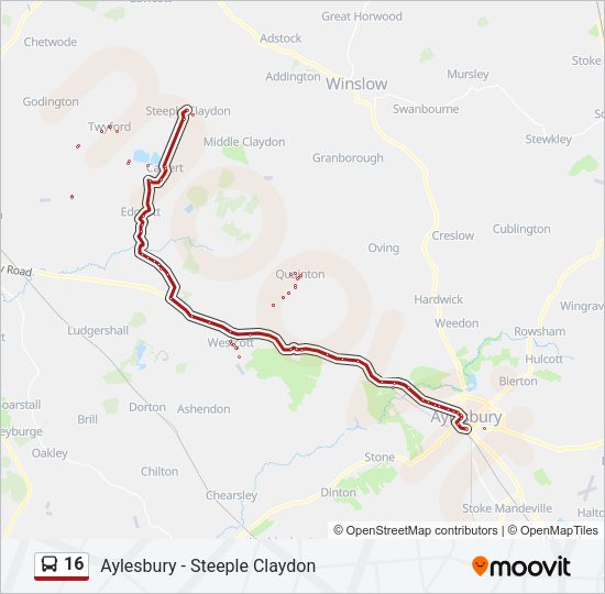 16 Bus Line Map