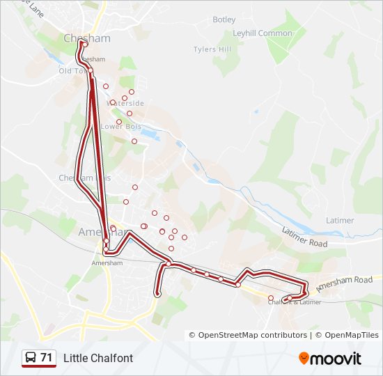 Bus 71 Route Map 71 Route: Schedules, Stops & Maps - Little Chalfont (Updated)