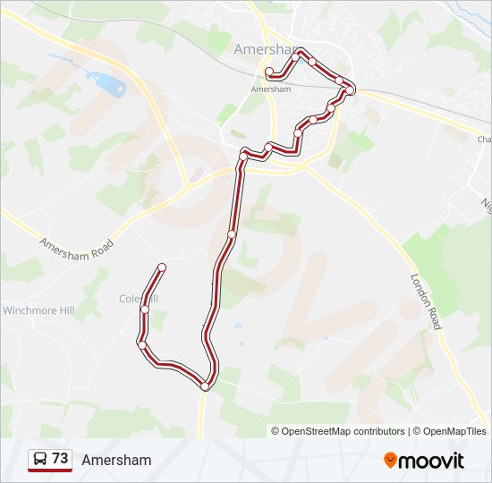 73 Bus Line Map