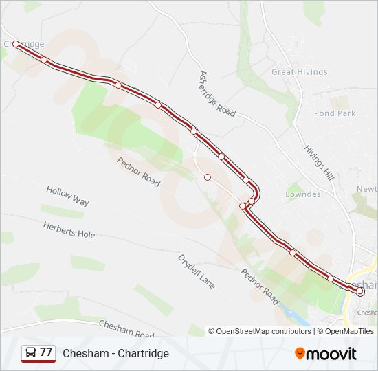 77 Bus Line Map