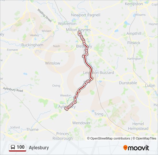 100 Route: Schedules, Stops & Maps - Aylesbury (Updated)