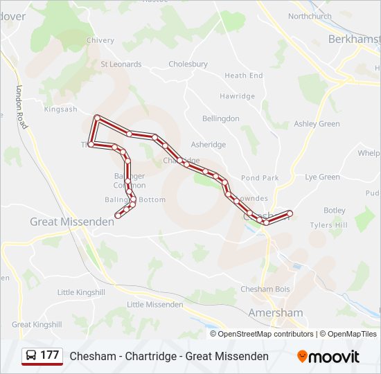 177 bus Line Map