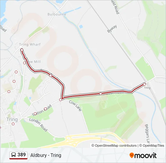 389 Bus Line Map