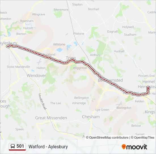 501 Bus Line Map