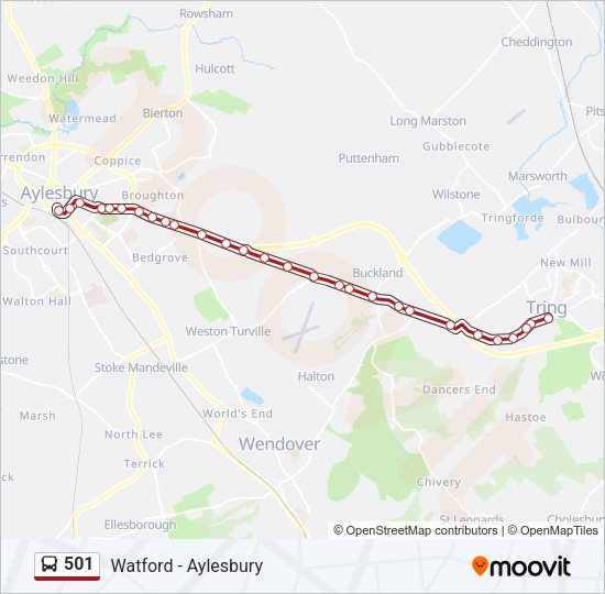 501 Bus Line Map