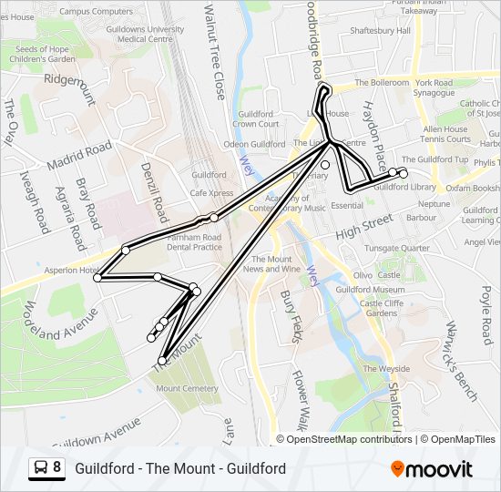 8 Bus Line Map