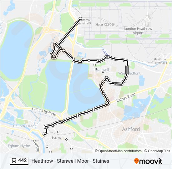 442 Bus Line Map