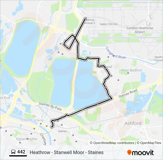 442 Bus Line Map