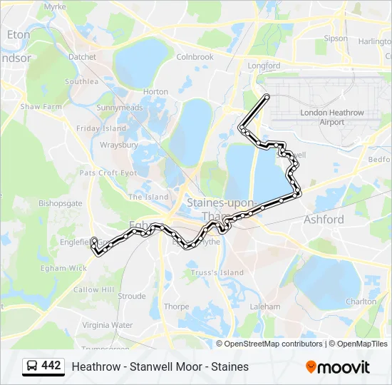 442 Bus Line Map