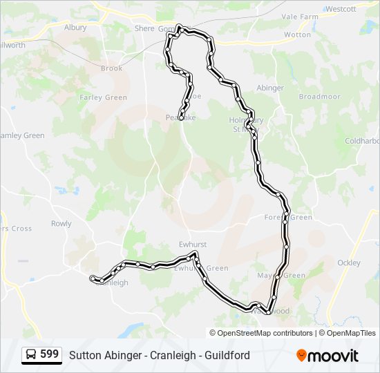 599 Bus Line Map