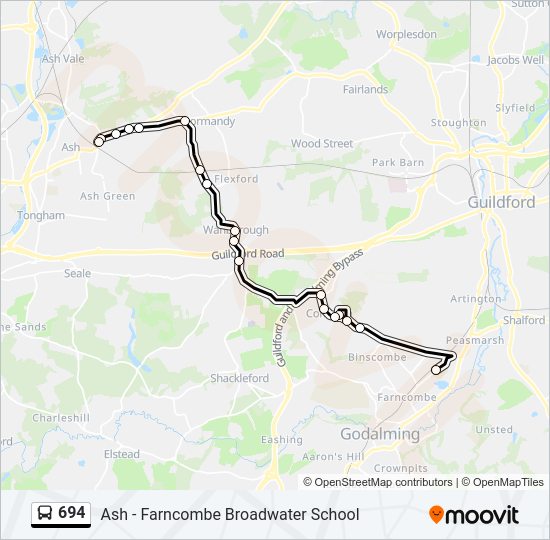 694 Bus Line Map