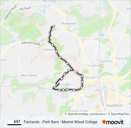 697 Route Schedules, Stops & Maps Worplesdon (Updated)