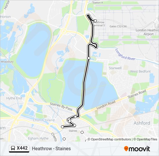 X442 Bus Line Map