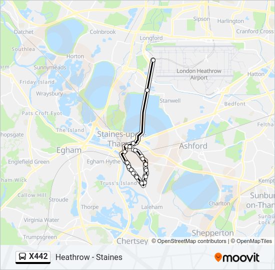 X442 Bus Line Map