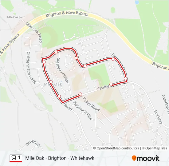 1 Bus Line Map