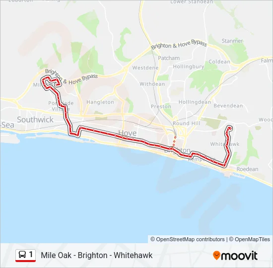 1 Bus Line Map