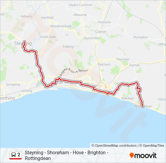 2 Bus Line Map