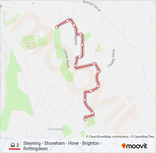 2 Bus Line Map