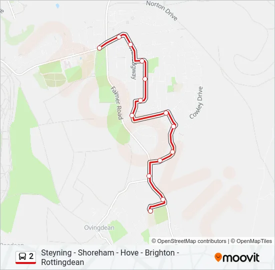 2 Bus Line Map