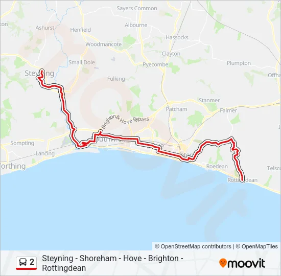 2 Bus Line Map