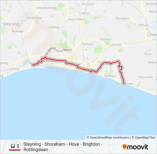 2 Bus Line Map