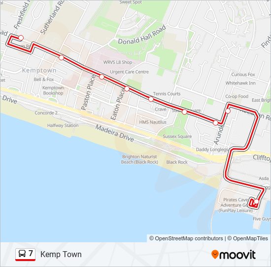 7 Bus Line Map