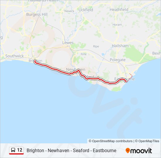 12 Route Schedules Stops Maps Brighton Updated