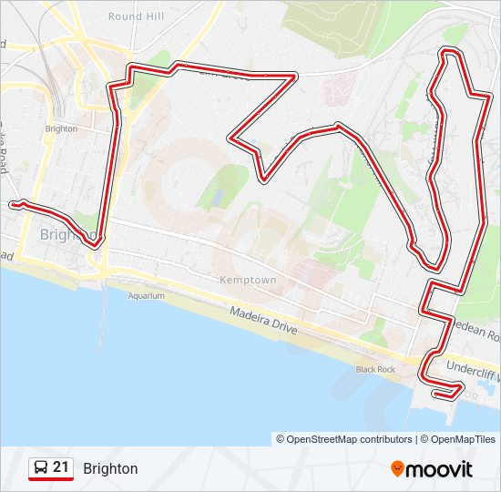 21 Bus Line Map