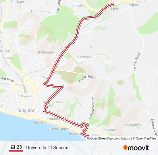 23 Bus Line Map