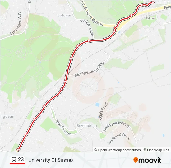 23 Bus Line Map