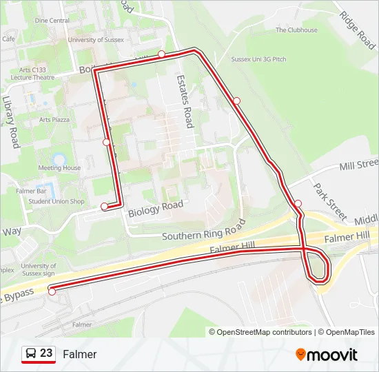 23 Bus Line Map