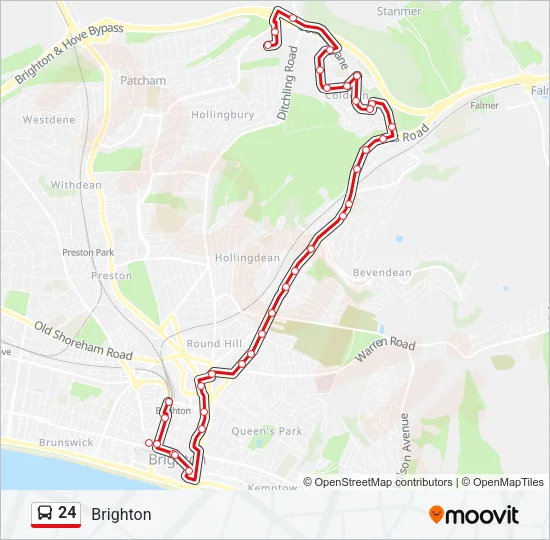 24 Bus Line Map