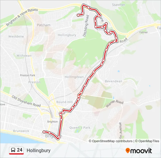 24 Bus Line Map