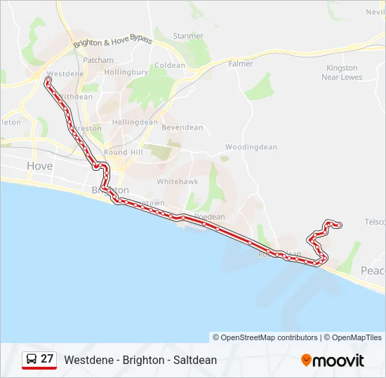 27 Bus Line Map